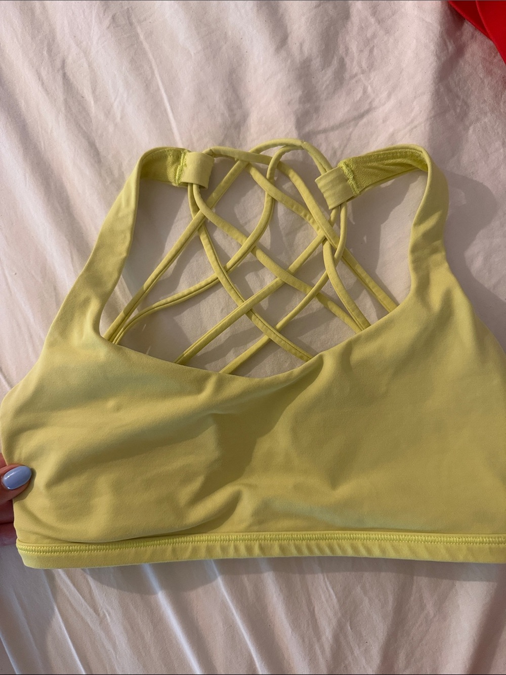 lululemon athletica Lemon Yellow Crisscross Sports Bra